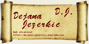 Dejana Jezerkić vizit kartica